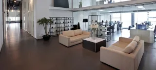 Living room with hardwood floors
